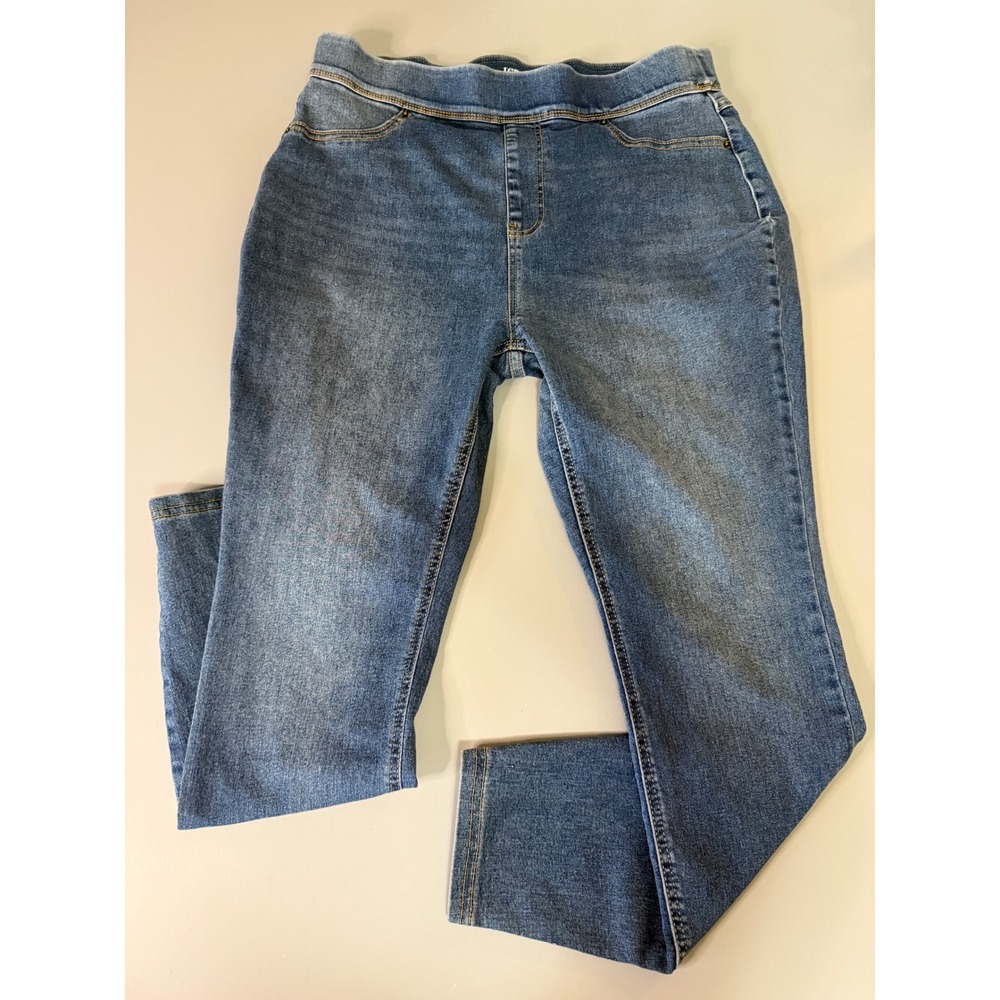 Terra & Sky Womens 0X 14W Medium Wash Pull On Skinny Jeans Jeggings